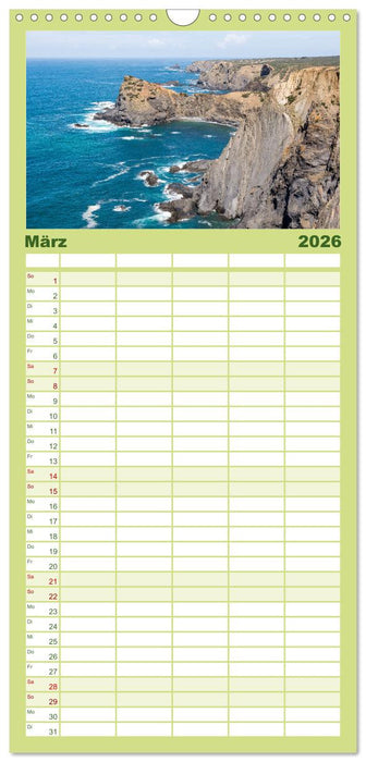 Steilküsten Europas (CALVENDO Familienplaner 2026)