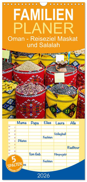 Oman - Reiseziel Maskat und Salalah (CALVENDO Familienplaner 2026)