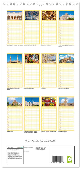 Oman - Reiseziel Maskat und Salalah (CALVENDO Familienplaner 2026)