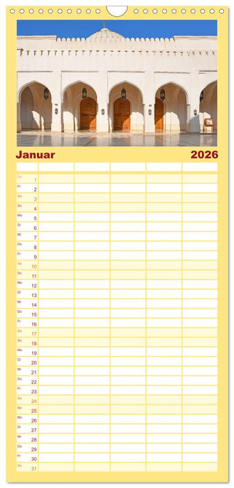 Oman - Reiseziel Maskat und Salalah (CALVENDO Familienplaner 2026)