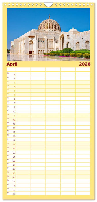 Oman - Reiseziel Maskat und Salalah (CALVENDO Familienplaner 2026)