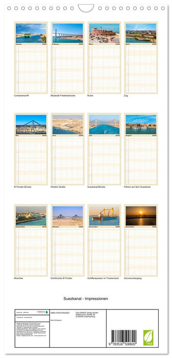 Suezkanal - Impressionen (CALVENDO Familienplaner 2026)