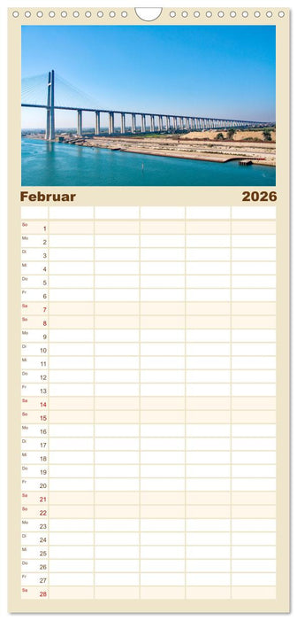 Suezkanal - Impressionen (CALVENDO Familienplaner 2026)