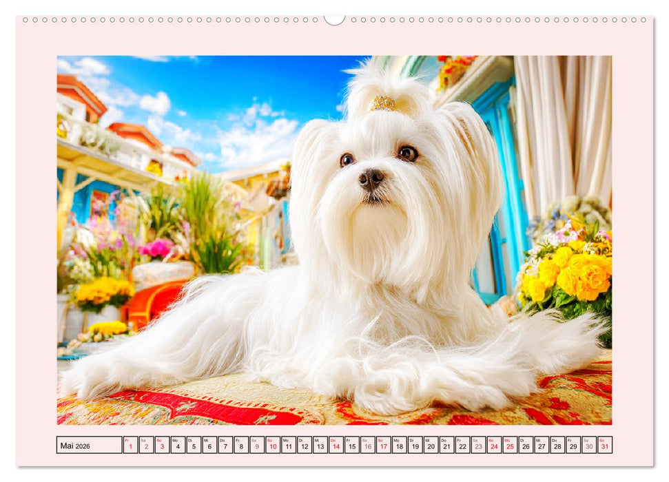 Bezaubernde Malteser. Fröhliche Zuckerschnuten für Herz und Seele (CALVENDO Wandkalender 2026)