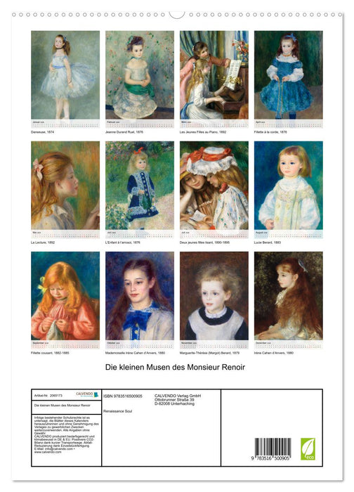 Die kleinen Musen des Monsieur Renoir (CALVENDO Premium Wandkalender 2026)