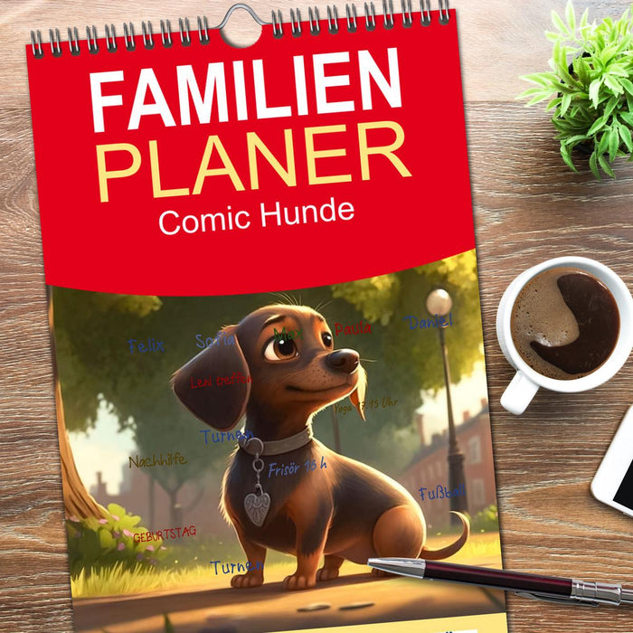 Comic Hunde (CALVENDO Familienplaner 2026)