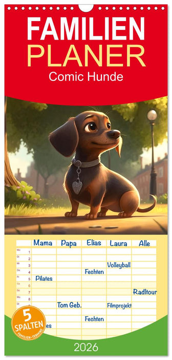 Comic Hunde (CALVENDO Familienplaner 2026)