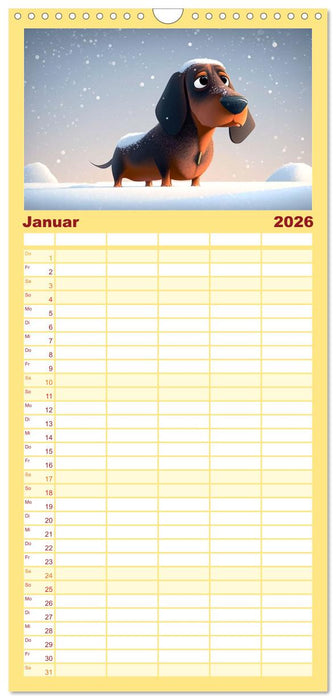 Comic Hunde (CALVENDO Familienplaner 2026)