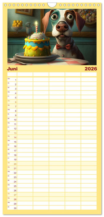 Comic Hunde (CALVENDO Familienplaner 2026)