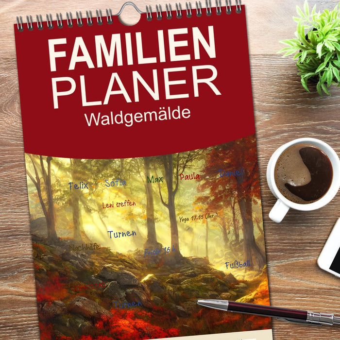 Waldgemälde (CALVENDO Familienplaner 2026)