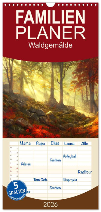 Waldgemälde (CALVENDO Familienplaner 2026)