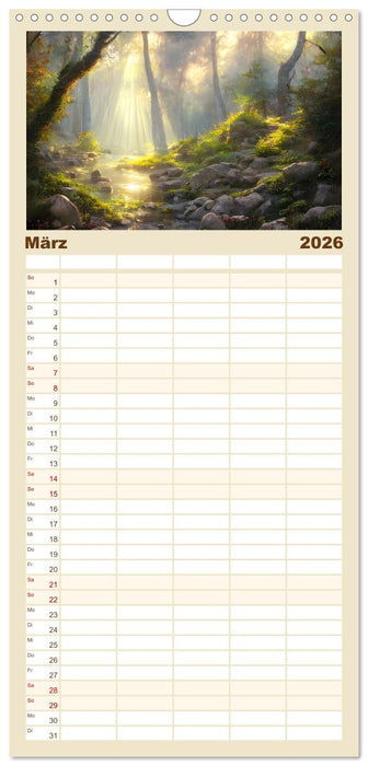 Waldgemälde (CALVENDO Familienplaner 2026)