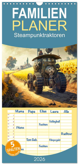 Steampunktraktoren (CALVENDO Familienplaner 2026)
