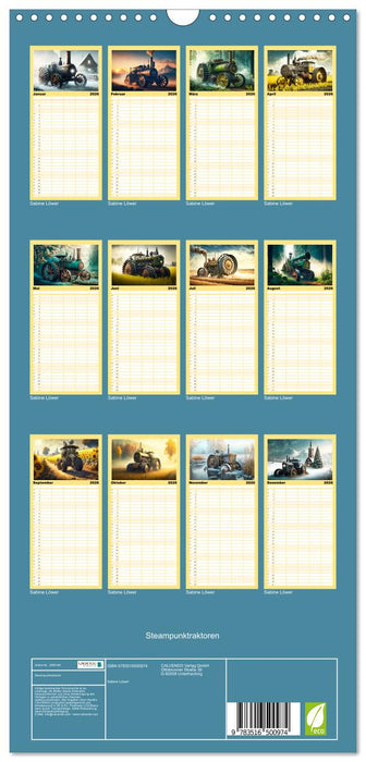 Steampunktraktoren (CALVENDO Familienplaner 2026)