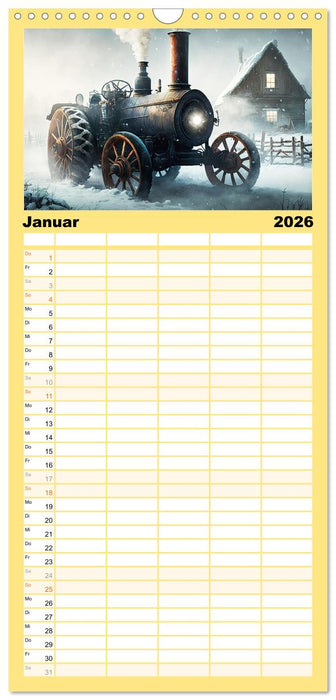 Steampunktraktoren (CALVENDO Familienplaner 2026)