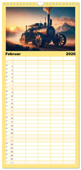 Steampunktraktoren (CALVENDO Familienplaner 2026)