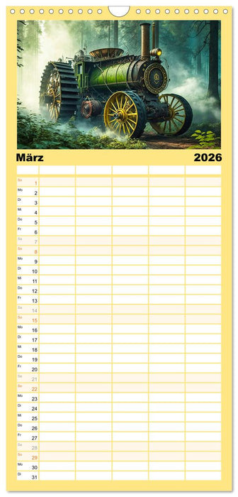 Steampunktraktoren (CALVENDO Familienplaner 2026)