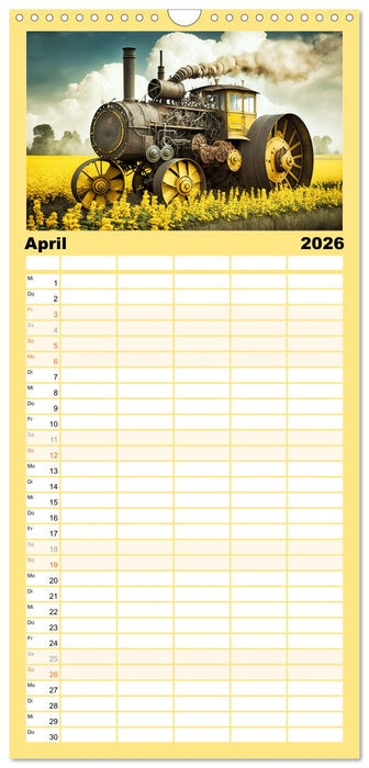 Steampunktraktoren (CALVENDO Familienplaner 2026)