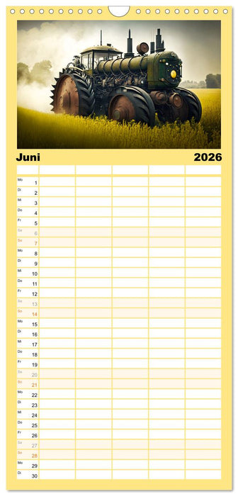 Steampunktraktoren (CALVENDO Familienplaner 2026)