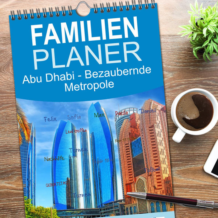 Abu Dhabi - Bezaubernde Metropole (CALVENDO Familienplaner 2026)