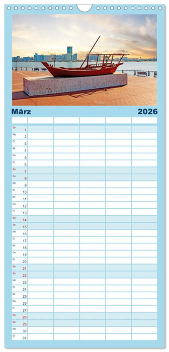 Abu Dhabi - Bezaubernde Metropole (CALVENDO Familienplaner 2026)