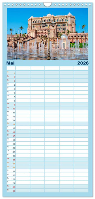 Abu Dhabi - Bezaubernde Metropole (CALVENDO Familienplaner 2026)