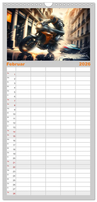 Motorrad Speed (CALVENDO Familienplaner 2026)