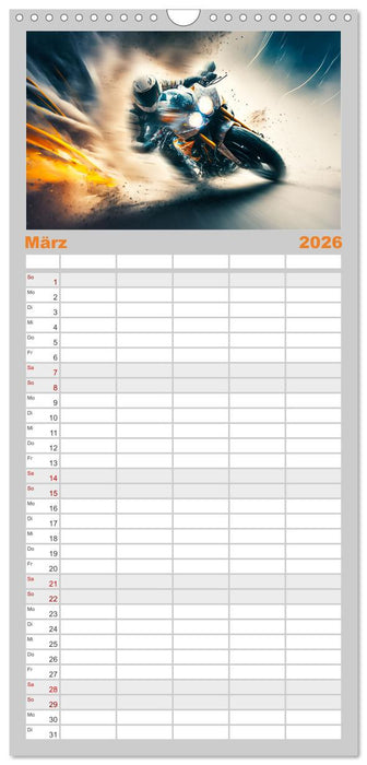 Motorrad Speed (CALVENDO Familienplaner 2026)
