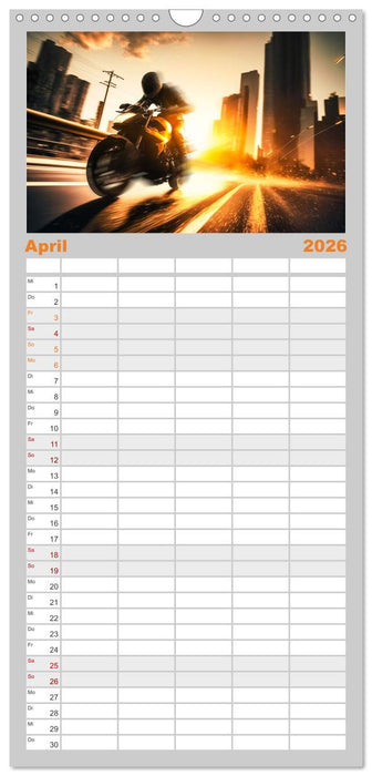 Motorrad Speed (CALVENDO Familienplaner 2026)