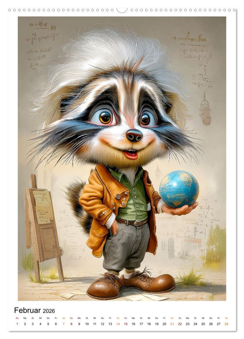 Waschbären Alarm (CALVENDO Premium Wandkalender 2026)