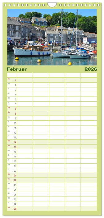 Cornwall & Devon (CALVENDO Familienplaner 2026)