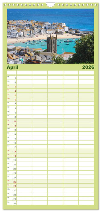 Cornwall & Devon (CALVENDO Familienplaner 2026)