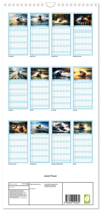 Jetski Power (CALVENDO Familienplaner 2026)