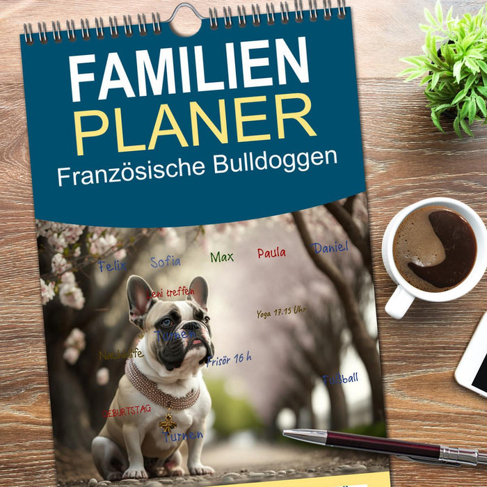 Französische Bulldoggen (CALVENDO Familienplaner 2026)