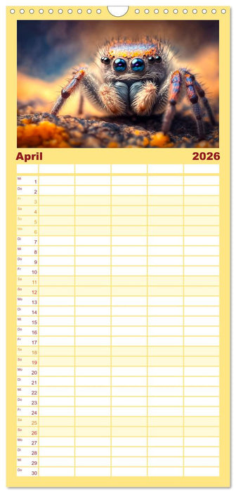 Kleine Tiere ganz nah (CALVENDO Familienplaner 2026)