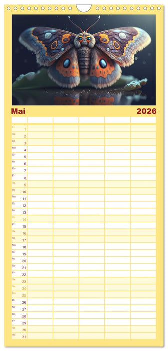 Kleine Tiere ganz nah (CALVENDO Familienplaner 2026)