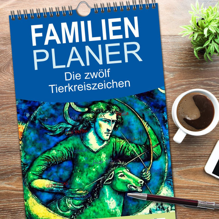 Die zwölf Tierkreiszeichen (CALVENDO Familienplaner 2026)
