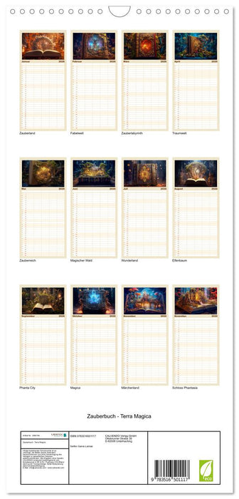 Zauberbuch - Terra Magica (CALVENDO Familienplaner 2026)