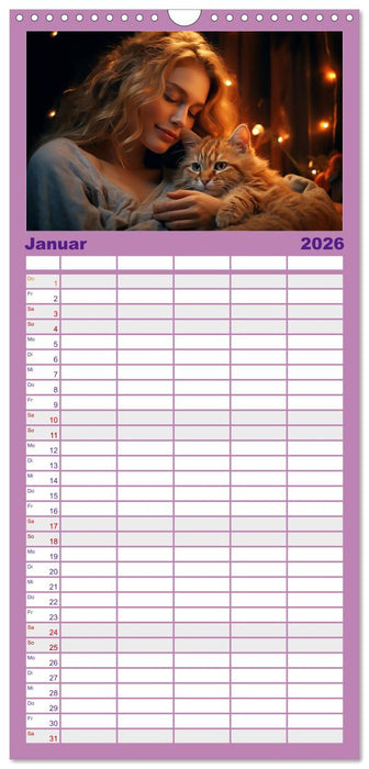 Verzaubert von Magie und Romantik (CALVENDO Familienplaner 2026)