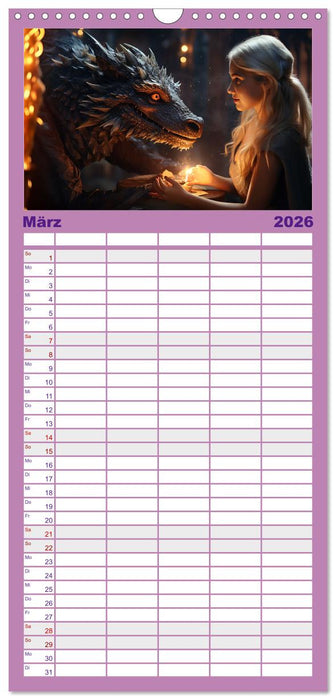 Verzaubert von Magie und Romantik (CALVENDO Familienplaner 2026)