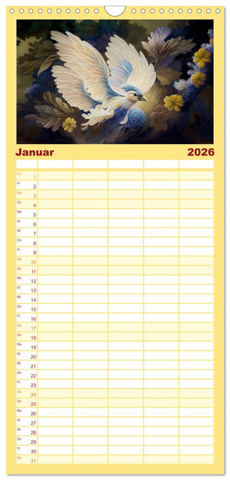 Zauberhafte Paradiesvögel (CALVENDO Familienplaner 2026)