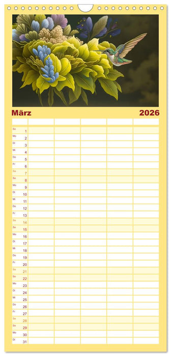 Zauberhafte Paradiesvögel (CALVENDO Familienplaner 2026)