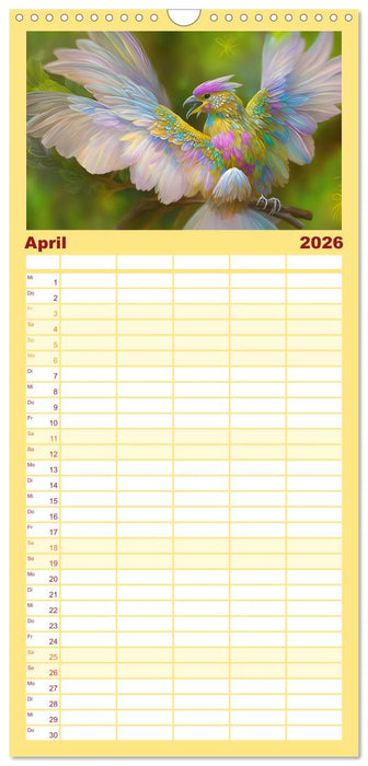 Zauberhafte Paradiesvögel (CALVENDO Familienplaner 2026)