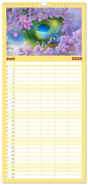 Zauberhafte Paradiesvögel (CALVENDO Familienplaner 2026)