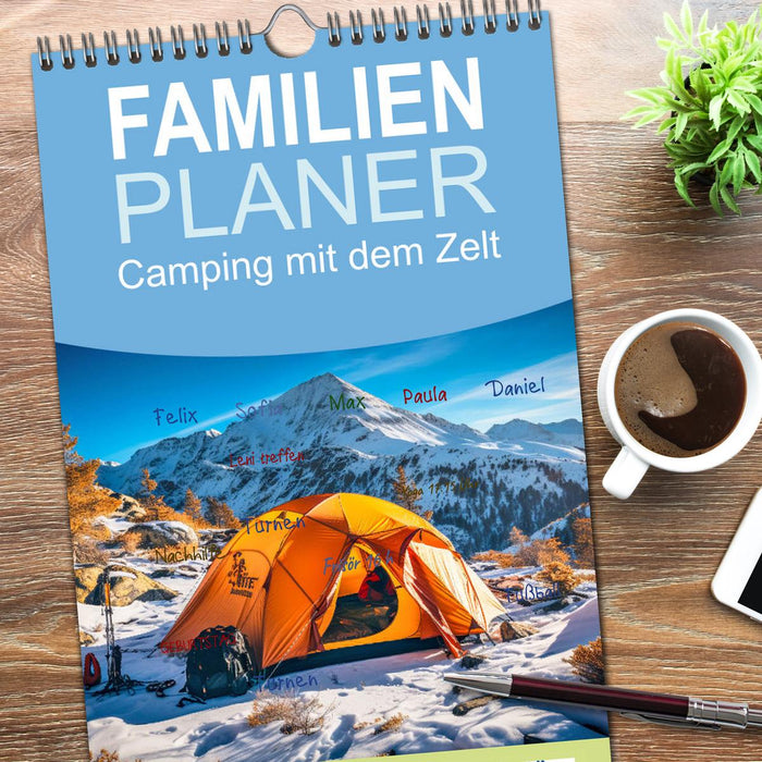 Camping mit dem Zelt (CALVENDO Familienplaner 2026)