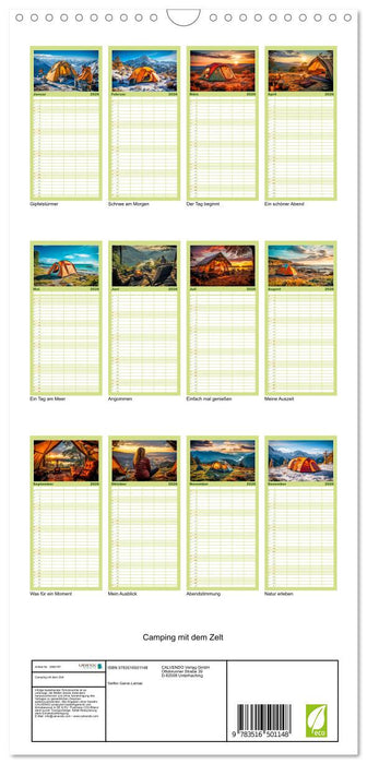 Camping mit dem Zelt (CALVENDO Familienplaner 2026)