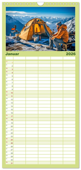 Camping mit dem Zelt (CALVENDO Familienplaner 2026)