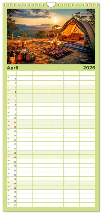 Camping mit dem Zelt (CALVENDO Familienplaner 2026)