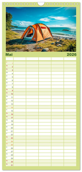 Camping mit dem Zelt (CALVENDO Familienplaner 2026)