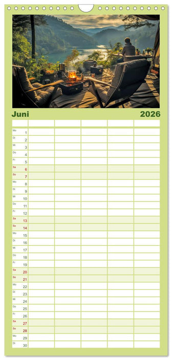 Camping mit dem Zelt (CALVENDO Familienplaner 2026)